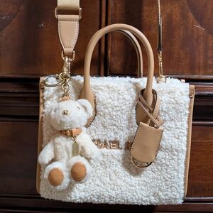 RARE Shearling Coach & Michael Kors Purse + Charm Set
